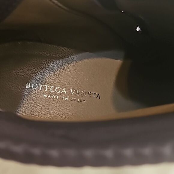 - BOTTEGA VENETA Purple Leather Platform Heels Slip On Heel Ankle Boots … - Picture 7 of 14